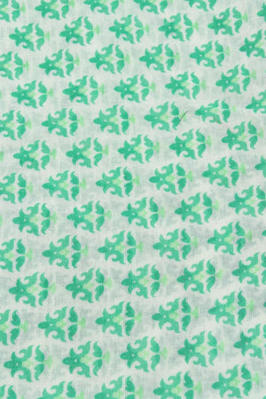 Carraig Donn Contrast Green Print Scarf