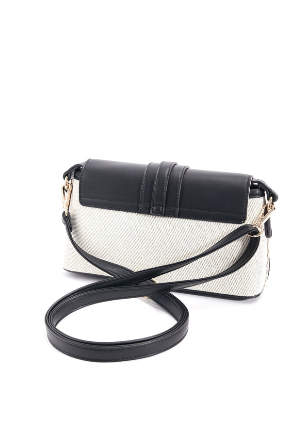 Carraig Donn Contrast Top Shoulder Bag in Black