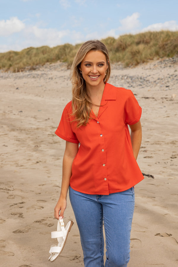 Carraig Donn Coral Camp Collar Shirt