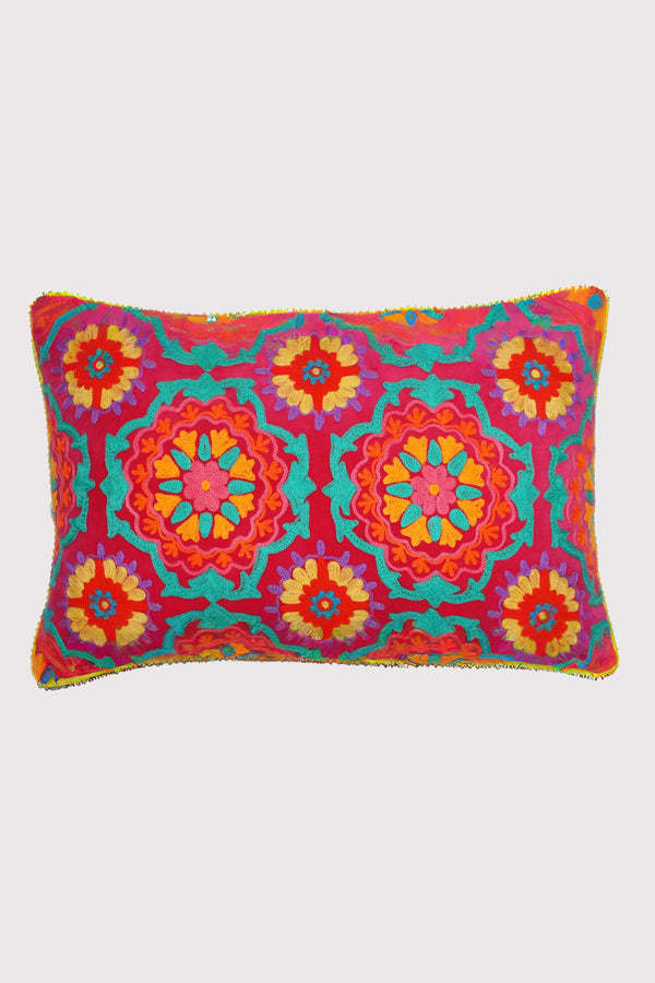 Carraig Donn Coral Geometric Velvet Embossed Cushion