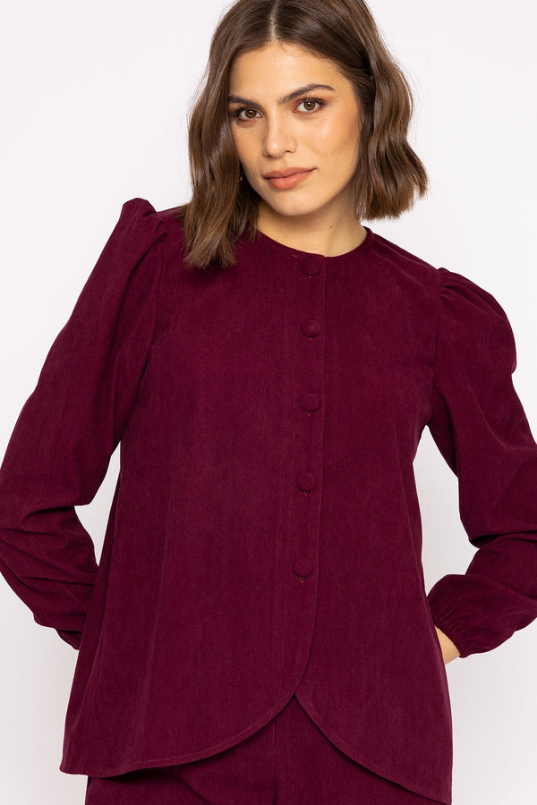 Carraig Donn Cord Jacket in Plum