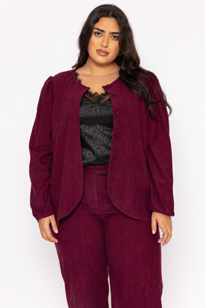 Carraig Donn Cord Jacket in Plum