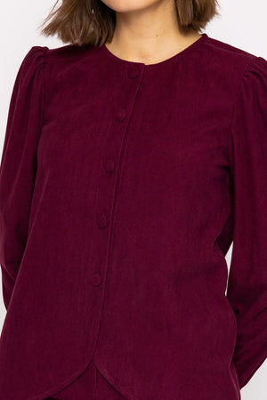 Carraig Donn Cord Jacket in Plum