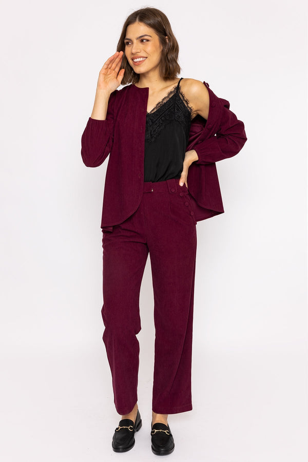 Carraig Donn Cord Jacket in Plum