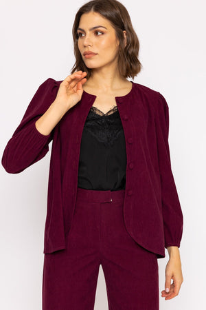 Carraig Donn Cord Jacket in Plum