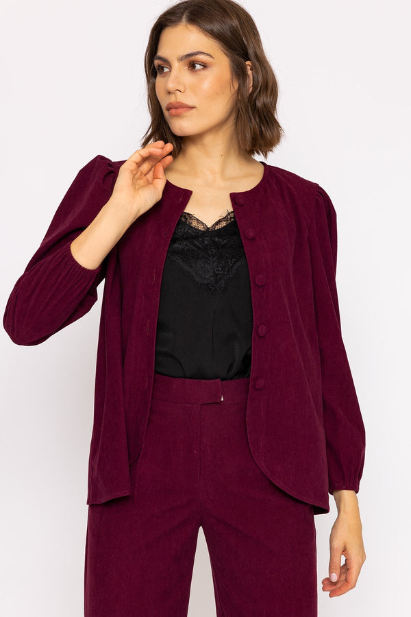 Carraig Donn Cord Jacket in Plum