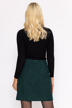 Carraig Donn Cord Mini Skirt in Green