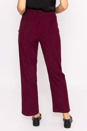 Carraig Donn Cord Wide Leg Pant in Plum