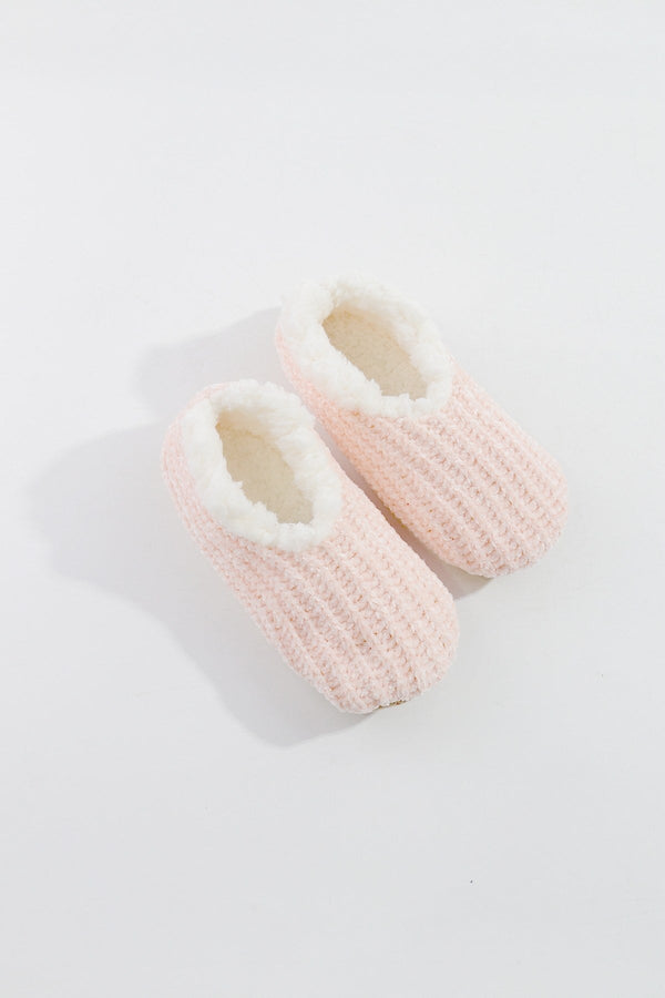 Carraig Donn Cosy Knit Slipper Sock in Pink