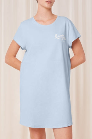 Carraig Donn Cotton Nightdress in Blue