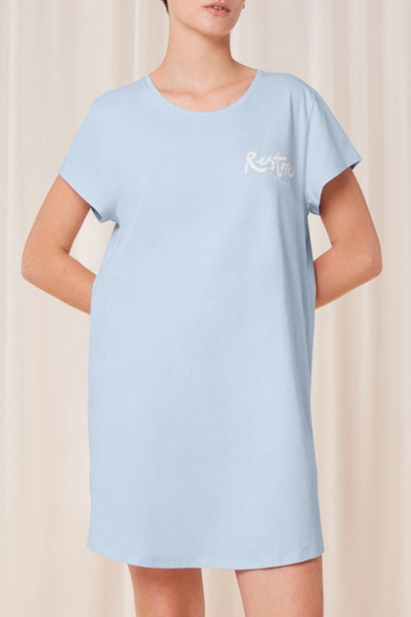 Carraig Donn Cotton Nightdress in Blue