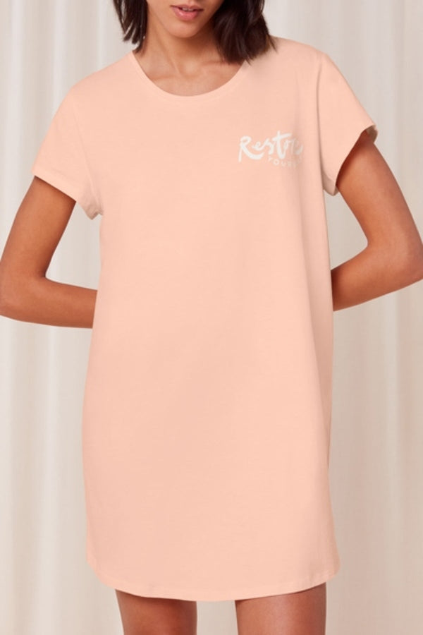 Carraig Donn Cotton Nightdress in Peach