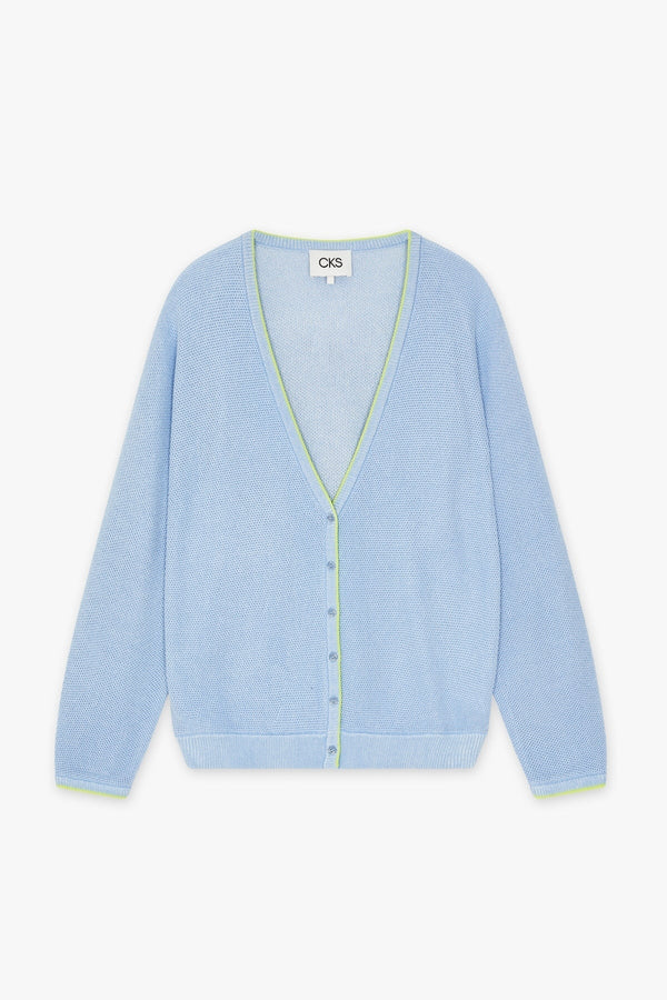 Carraig Donn Cratt Cardigan in Blue