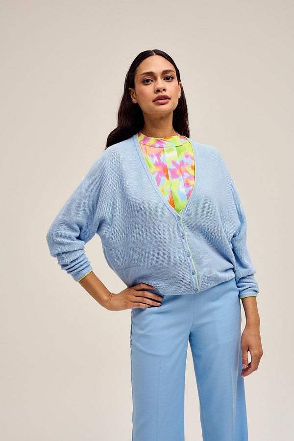 Carraig Donn Cratt Cardigan in Blue