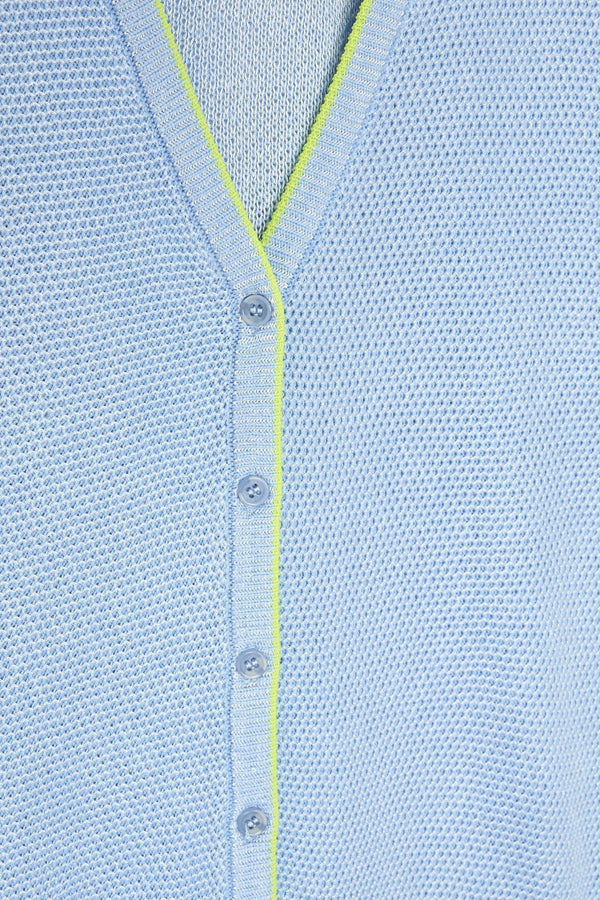 Carraig Donn Cratt Cardigan in Blue