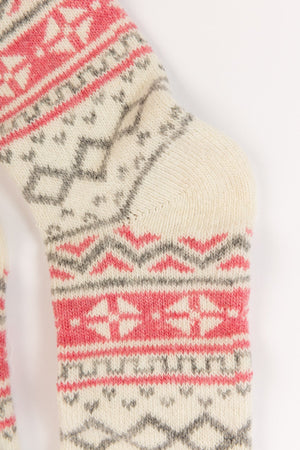 Carraig Donn Cream Fairisle Cosy Socks In Box