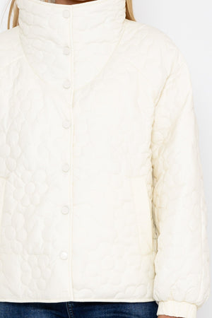 Carraig Donn Cream Floral Quilt Boxy Jacket
