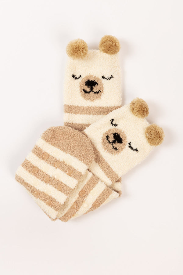 Carraig Donn Cream Fluffy Boxed Slipper Socks