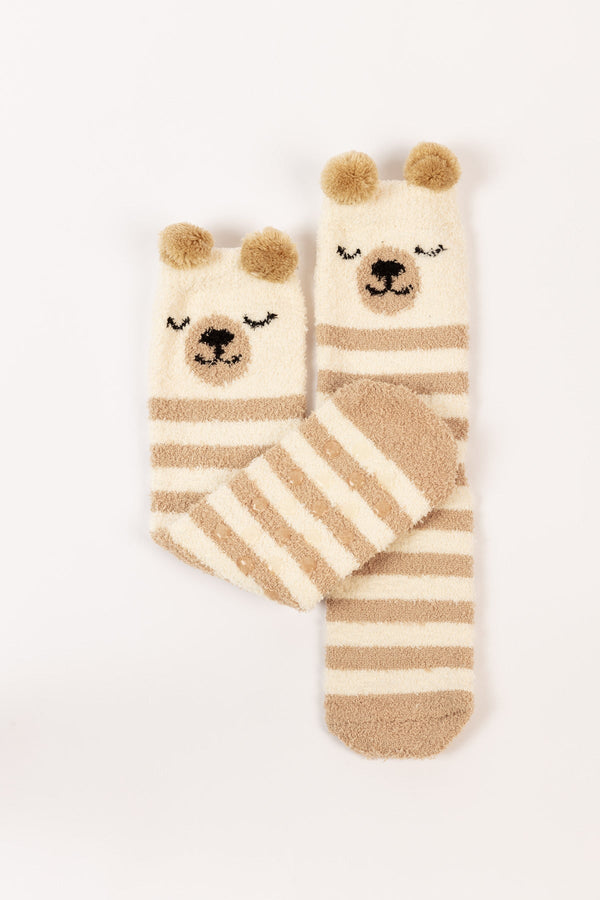 Carraig Donn Cream Fluffy Boxed Slipper Socks