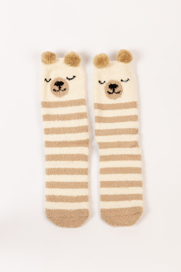 Carraig Donn Cream Fluffy Boxed Slipper Socks