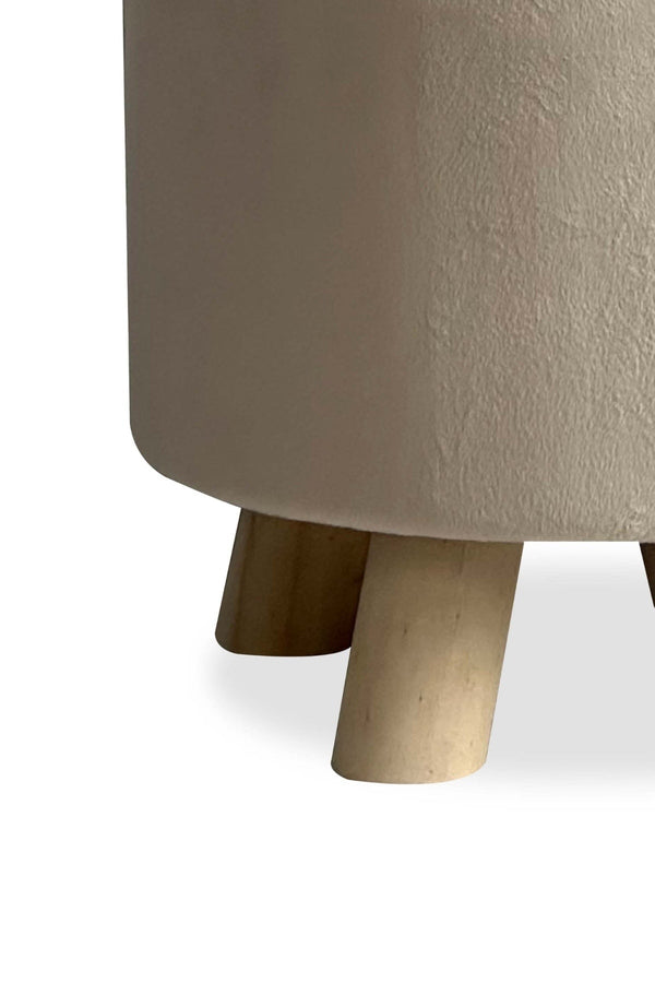 Carraig Donn Cream Velour Footstool