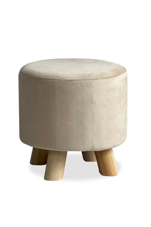Carraig Donn Cream Velour Footstool