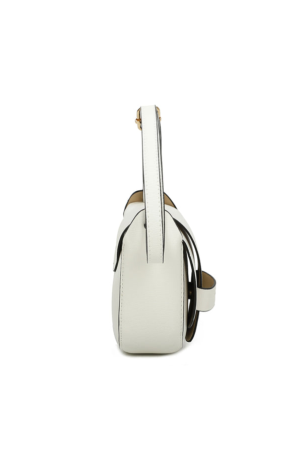 Carraig Donn Crescent Crossbody in White