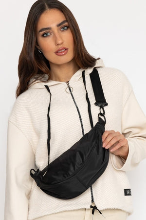 Carraig Donn Crescent Shape Crossbody in Black