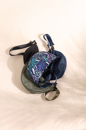 Carraig Donn Crescent Shape Crossbody in Khaki