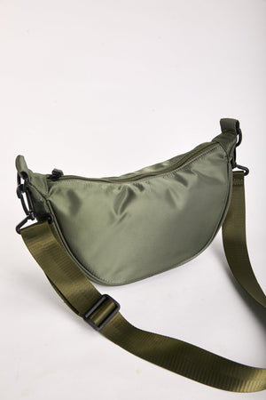 Carraig Donn Crescent Shape Crossbody in Khaki