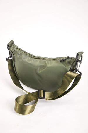 Carraig Donn Crescent Shape Crossbody in Khaki