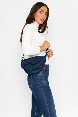 Carraig Donn Crescent Shape Crossbody in Navy