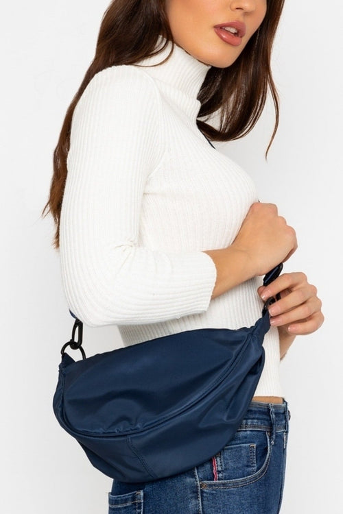 Crescent Shape Crossbody in Navy