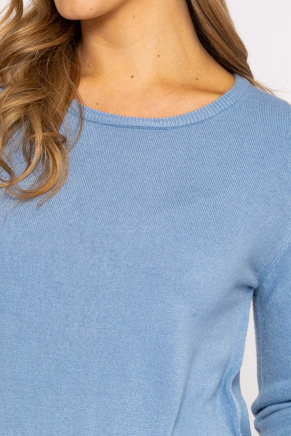 Carraig Donn Crew Neck Cashmilon Knit in Blue