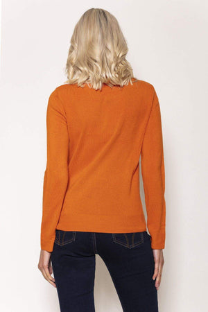 Carraig Donn Crew Neck Cashmilon Knit in Orange