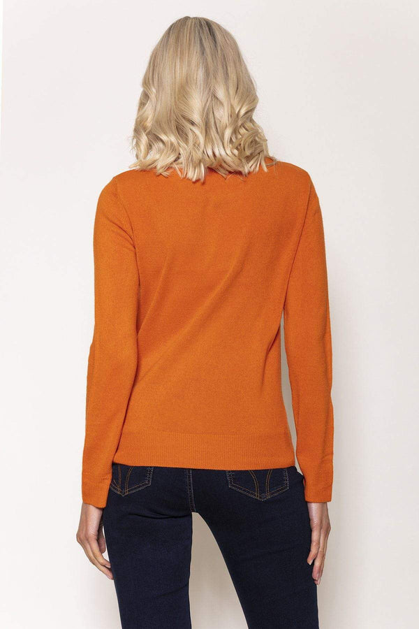 Carraig Donn Crew Neck Cashmilon Knit in Orange
