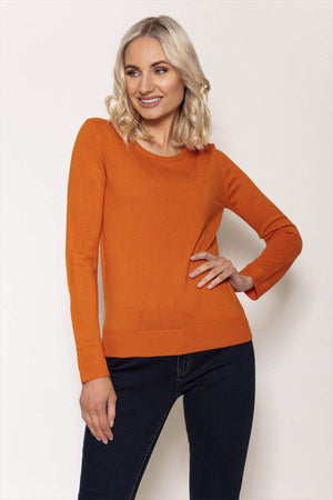 Carraig Donn Crew Neck Cashmilon Knit in Orange