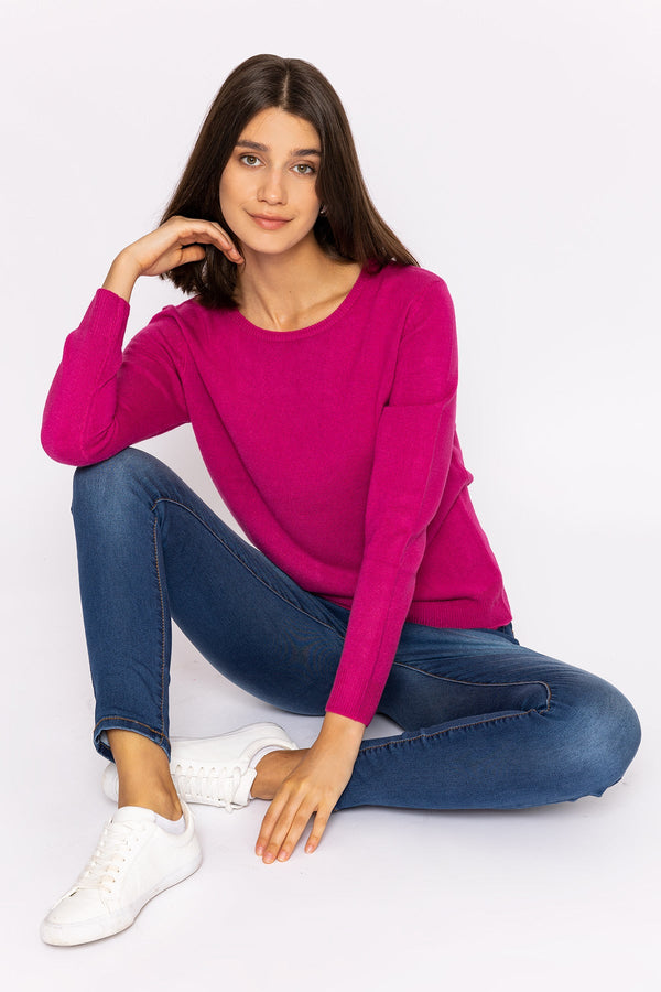 Carraig Donn Crew Neck Cashmilon Knit in Pink