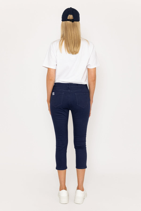 Carraig Donn Crop Stretch Jeans in Navy