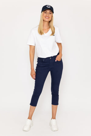 Carraig Donn Crop Stretch Jeans in Navy