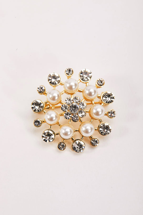 Carraig Donn Crystal and Pearl Brooch