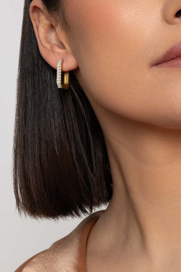Carraig Donn Crystal Rectangular Earrings