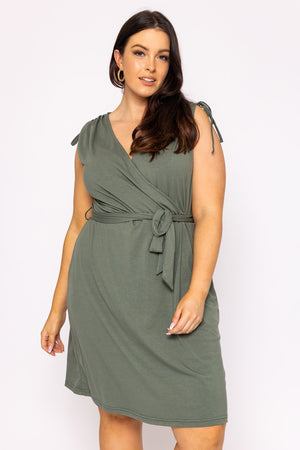 Carraig Donn Curve - Aila Dress in Khaki