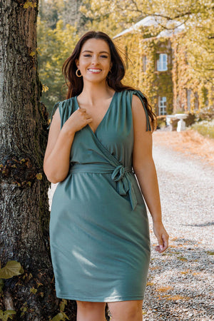 Carraig Donn Curve - Aila Dress in Khaki