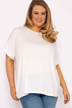 Carraig Donn Curve - Curve Medallion Lace Back Top in Ivory