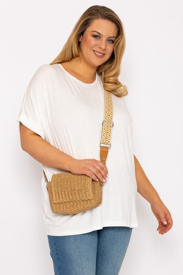 Carraig Donn Curve - Curve Medallion Lace Back Top in Ivory