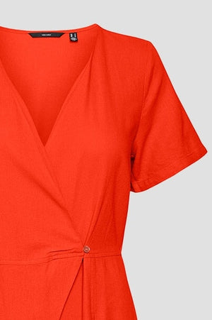 Carraig Donn Curve - Jesmilo Wrap Jumpsuit in Orange