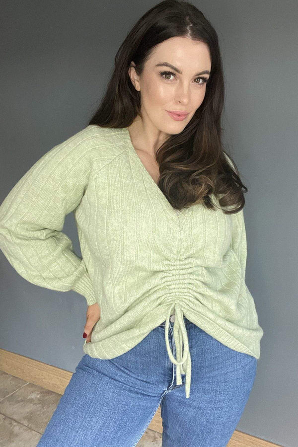 Carraig Donn Curve - Kaylee String Blouse in Green