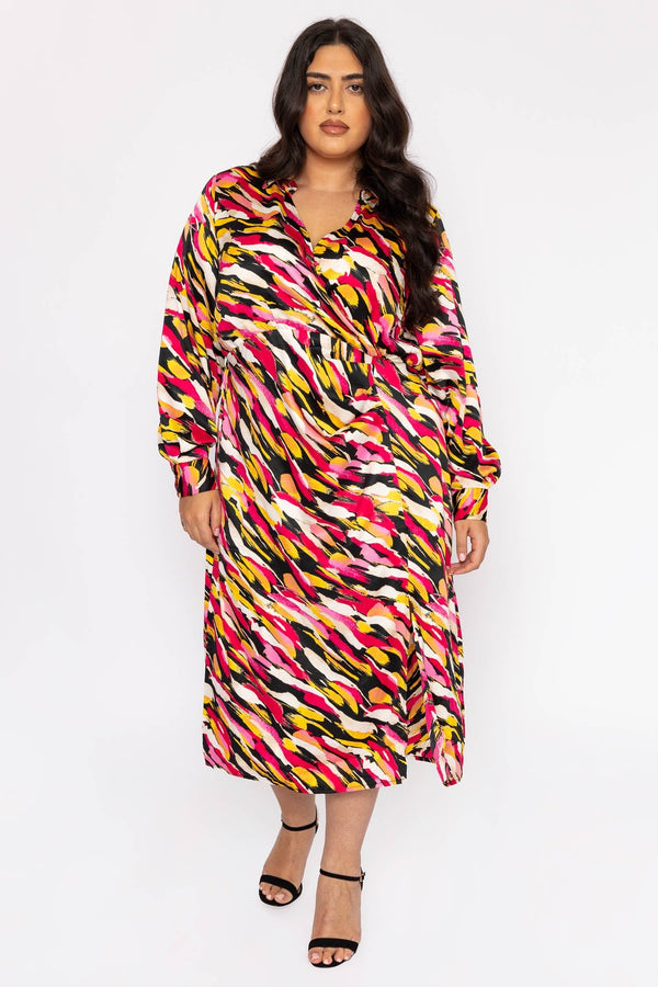 Carraig Donn Curve - Kleo Shirt Dress in Multi Print