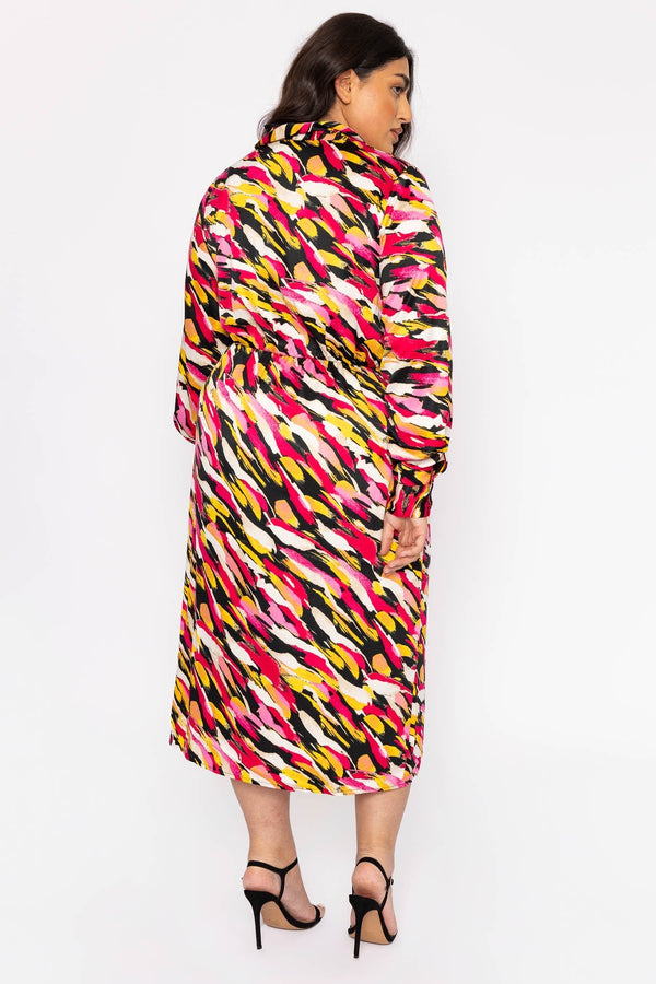 Carraig Donn Curve - Kleo Shirt Dress in Multi Print